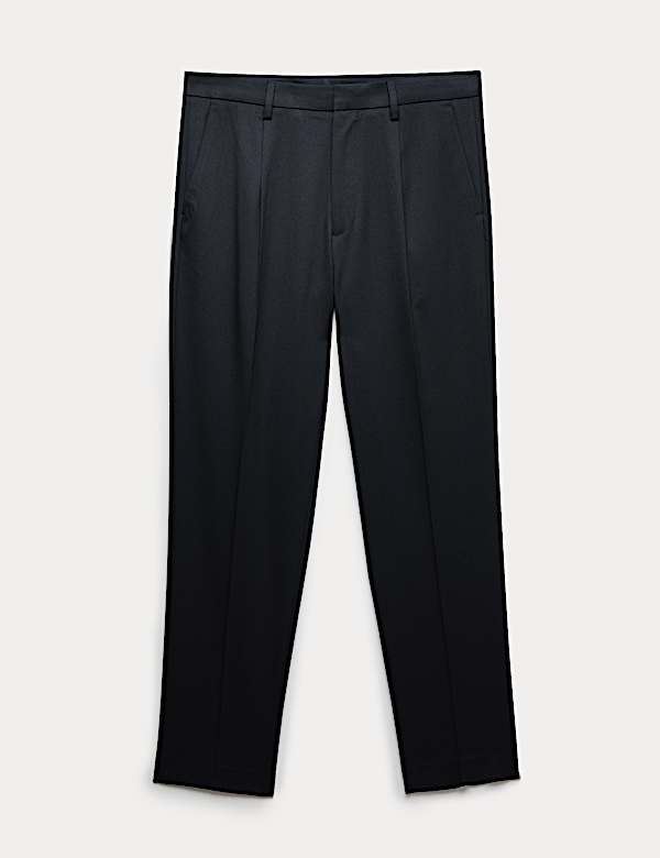 Tailored Fit Stretch Smart Trousers - US