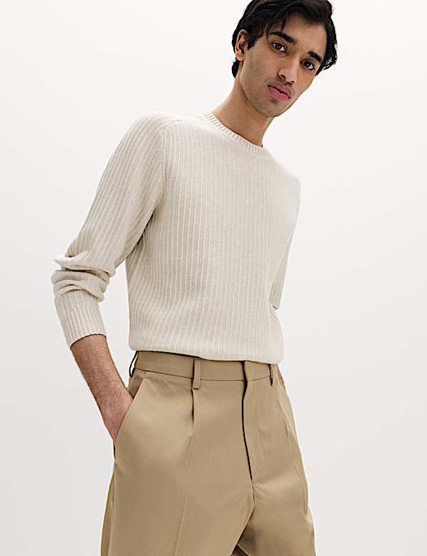 Tailored Fit Stretch Smart Trousers - FR