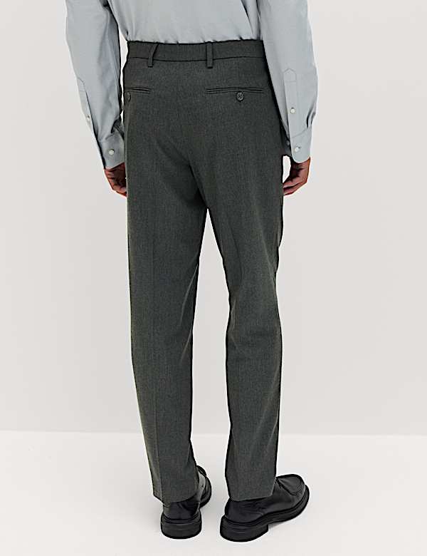 Tailored Fit Stretch Smart Trousers