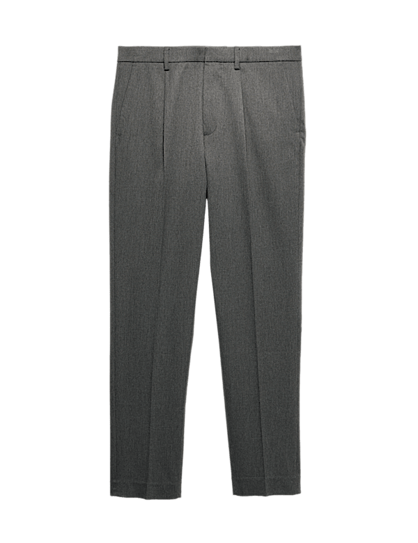 Tailored Fit Stretch Smart Trousers