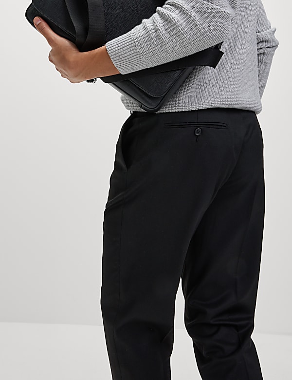 Tailored Fit Stretch Smart Trousers