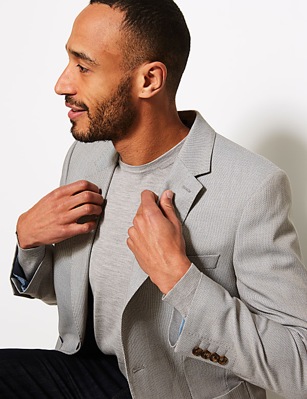 Textured Regular Fit Jacket