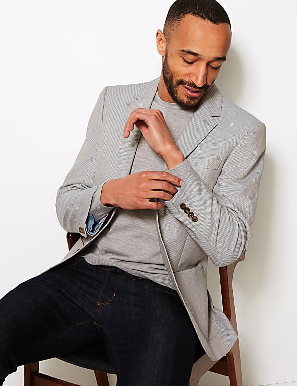 Textured Regular Fit Jacket