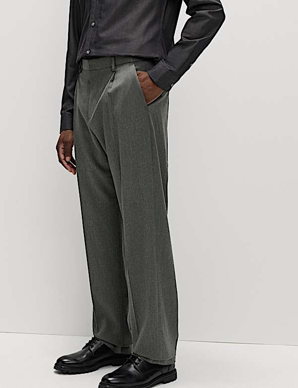 Relaxed Fit Single Pleat Trousers - IL