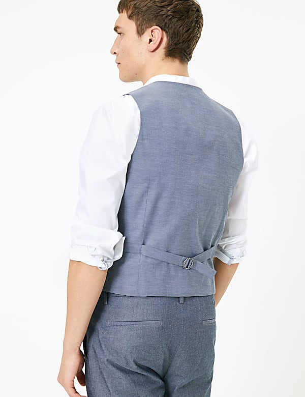 Slim Fit Checked Waistcoat