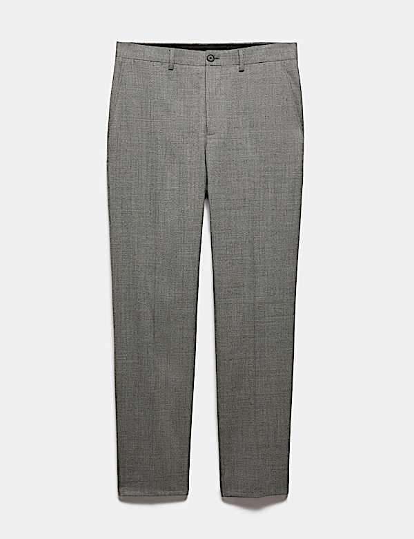Slim Fit Wool Blend Suit Trousers - CZ