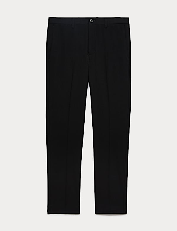 Slim Fit Wool Blend Suit Trousers - JP
