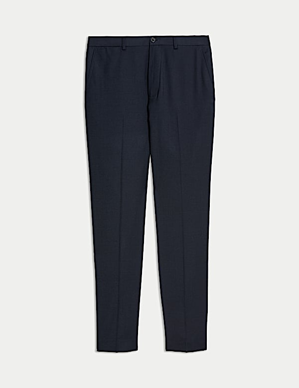 Slim Fit Wool Blend Trousers - IT