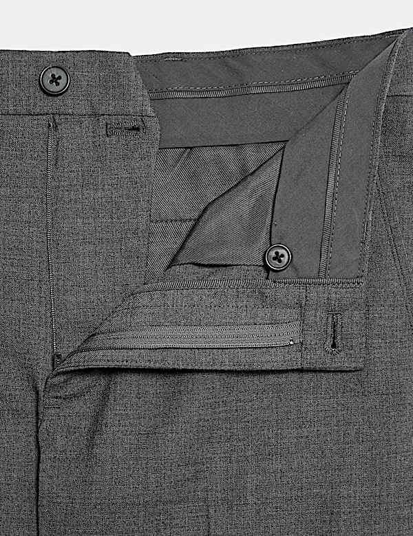 Slim Fit Wool Blend Trousers - AT