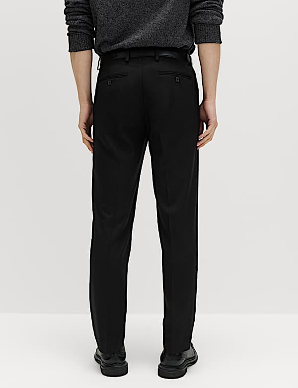 Regular Fit Wool Blend Trousers - IT