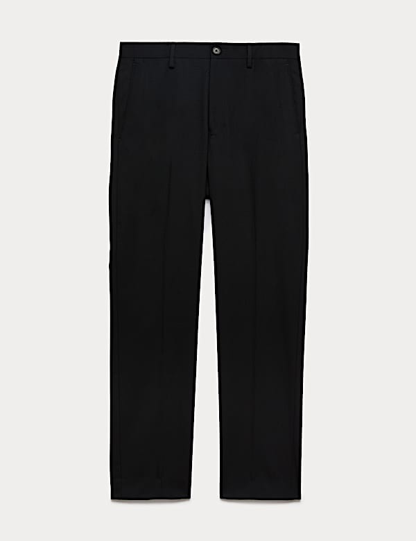 Regular Fit Wool Blend Trousers - IT