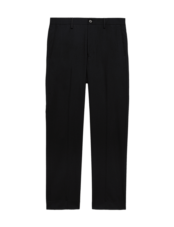 Regular Fit Wool Blend Trousers