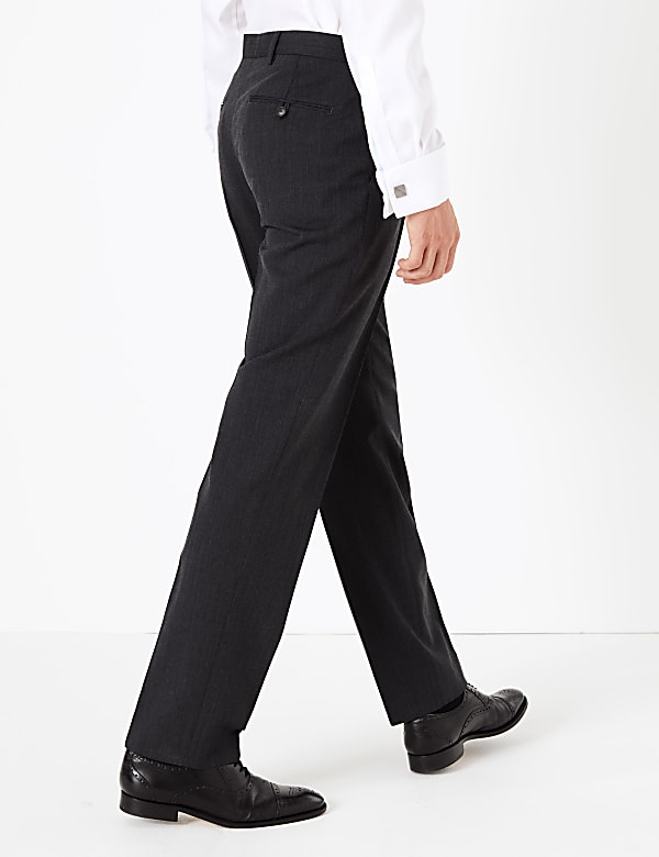 Regular Fit Wool Blend Stretch Trousers