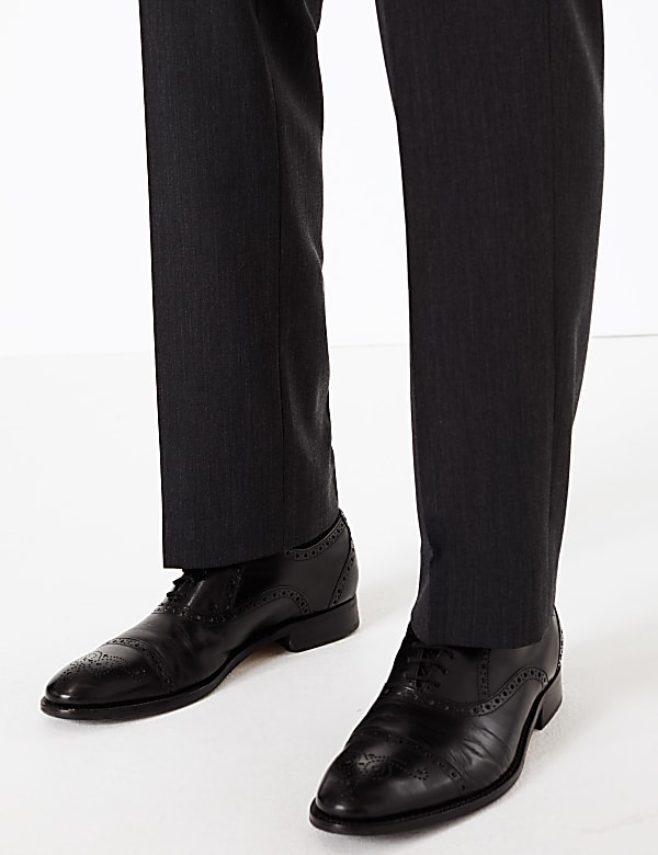 Regular Fit Wool Blend Stretch Trousers