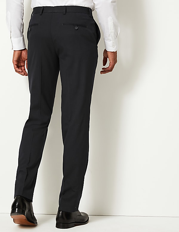 Regular Fit Wool Blend Stretch Trousers