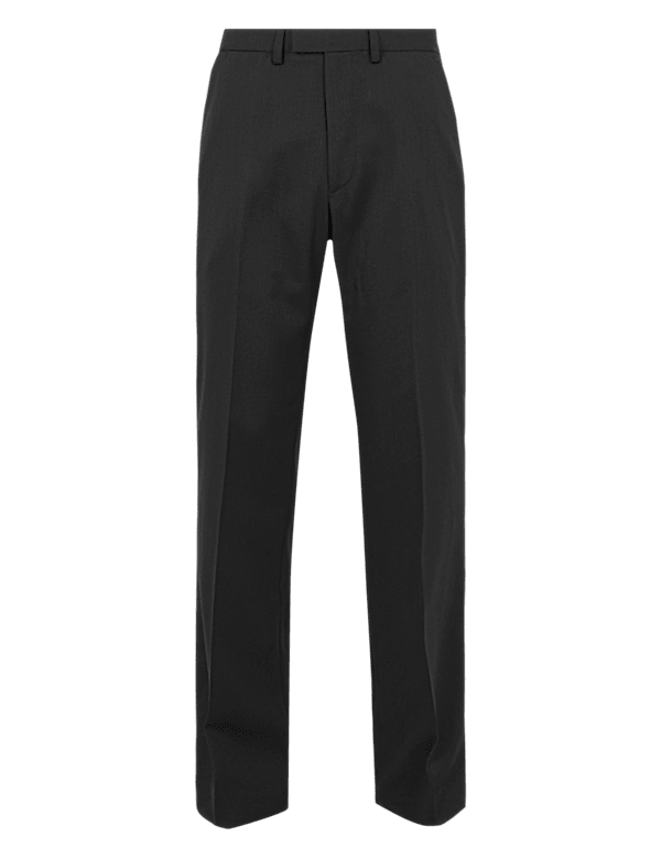 Regular Fit Wool Blend Stretch Trousers