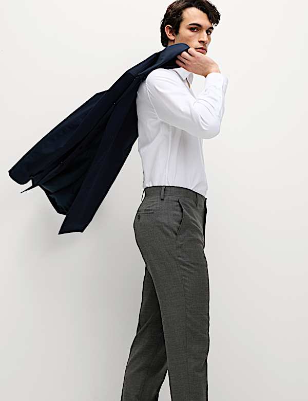 Regular Fit Wool Blend Trousers - VN