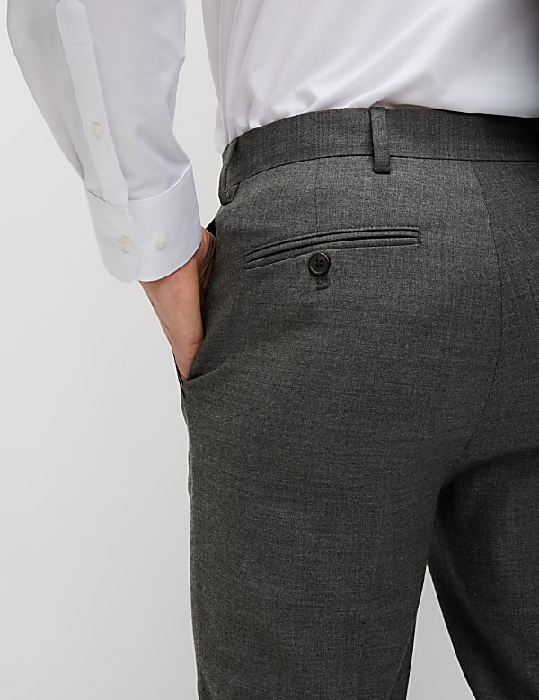 Regular Fit Wool Blend Trousers - BG