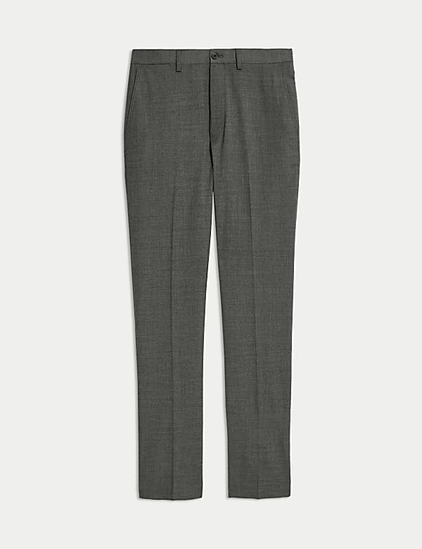 Regular Fit Wool Blend Trousers - BG