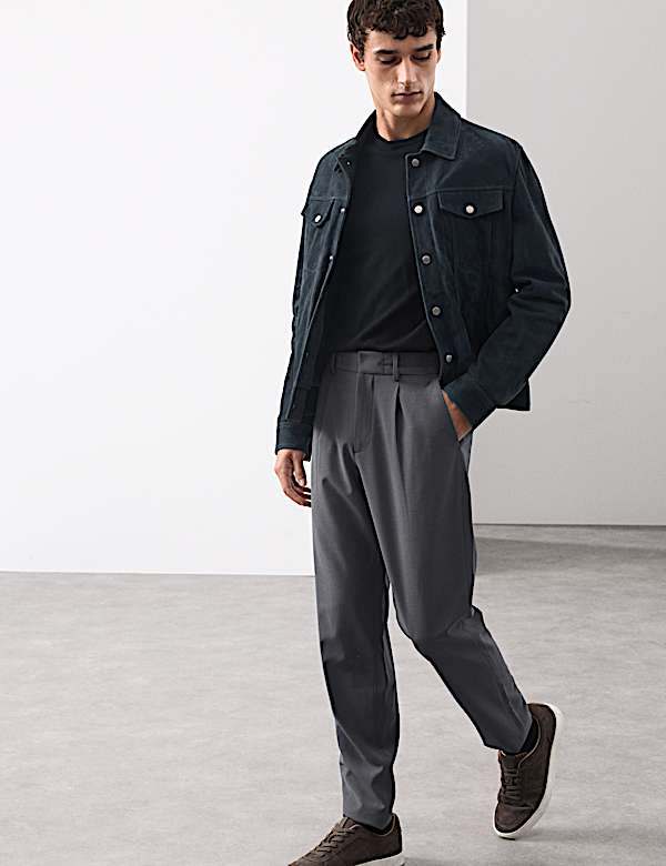 Wool Blend Performance Trousers