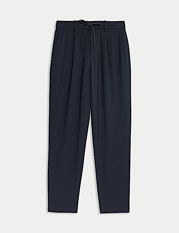 Wool Blend Suit Trousers - NO