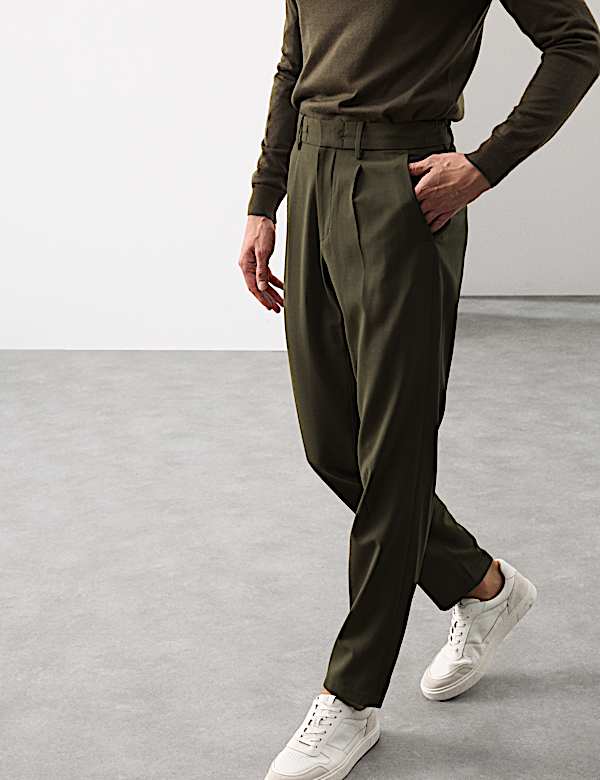 Wool Blend Performance Trousers