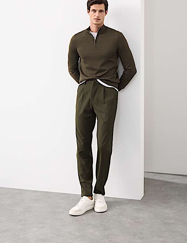 Wool Blend Performance Trousers