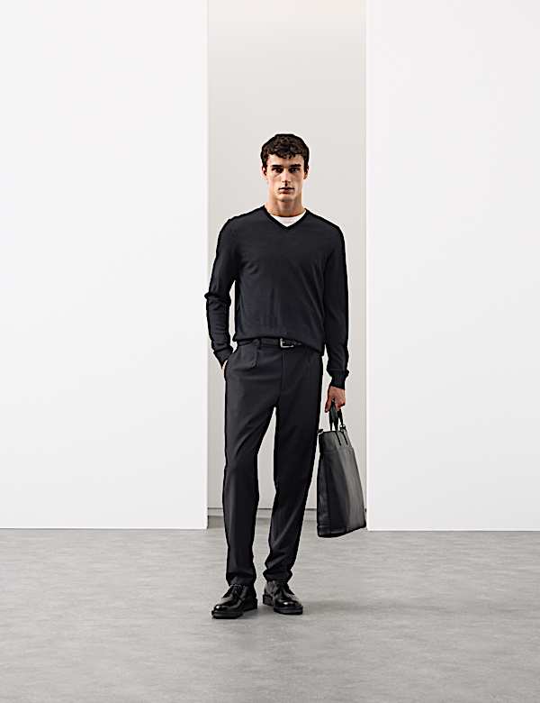 Wool Blend Performance Trousers