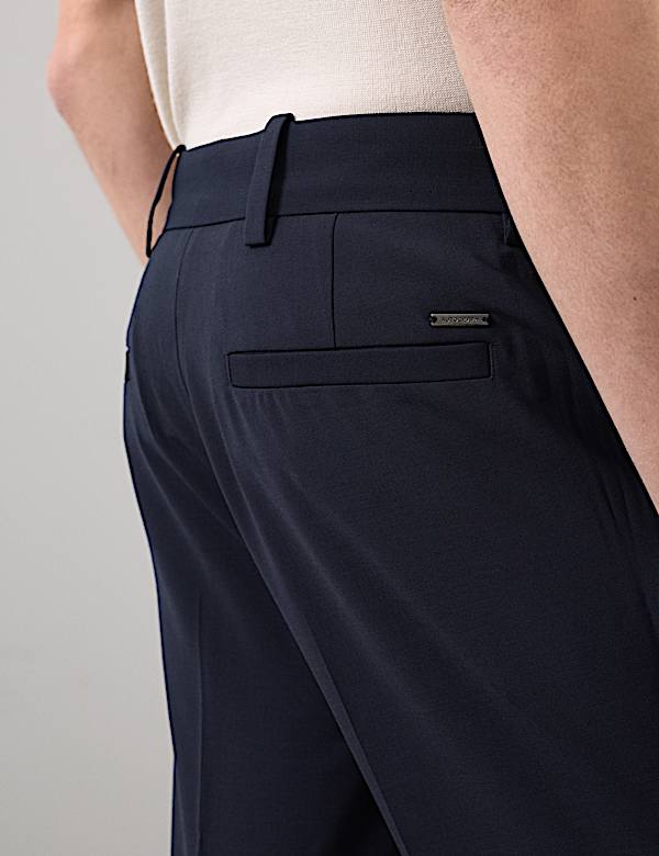 Slim Fit Wool Blend Performance Trousers