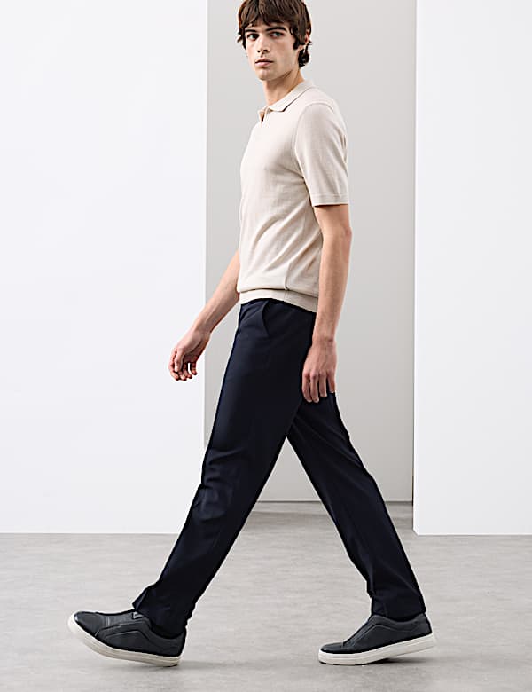 Slim Fit Wool Blend Performance Trousers