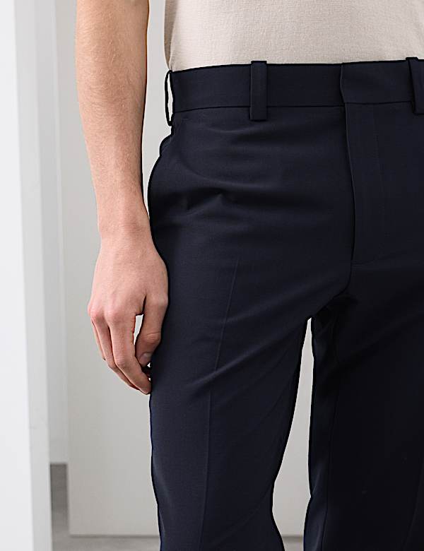 Slim Fit Wool Blend Performance Trousers