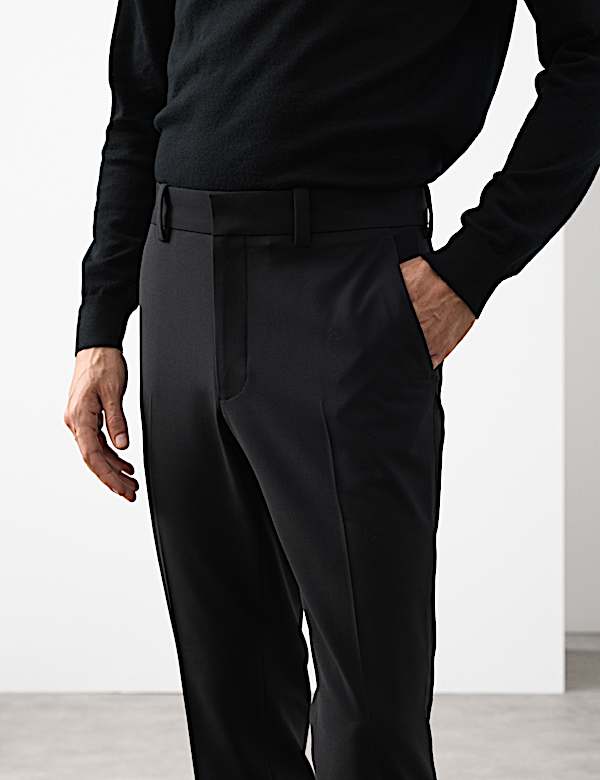 Slim Fit Wool Blend Performance Trousers