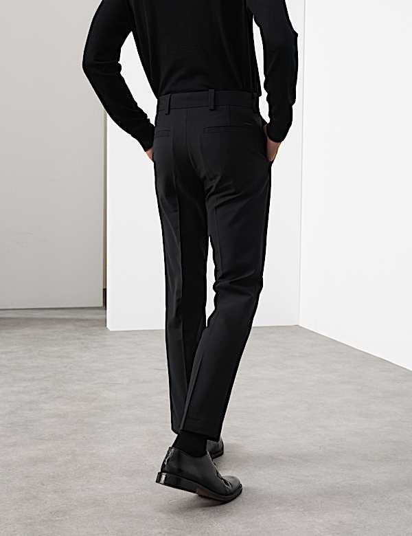 Slim Fit Wool Blend Performance Trousers
