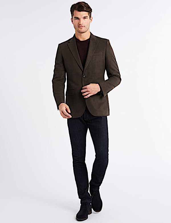 Regular Fit Textured Jacket