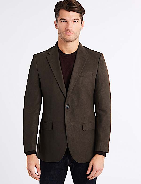 Regular Fit Textured Jacket