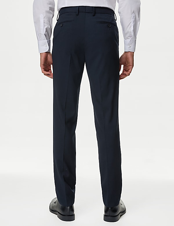 Slim Fit Flat Front Stretch Trousers