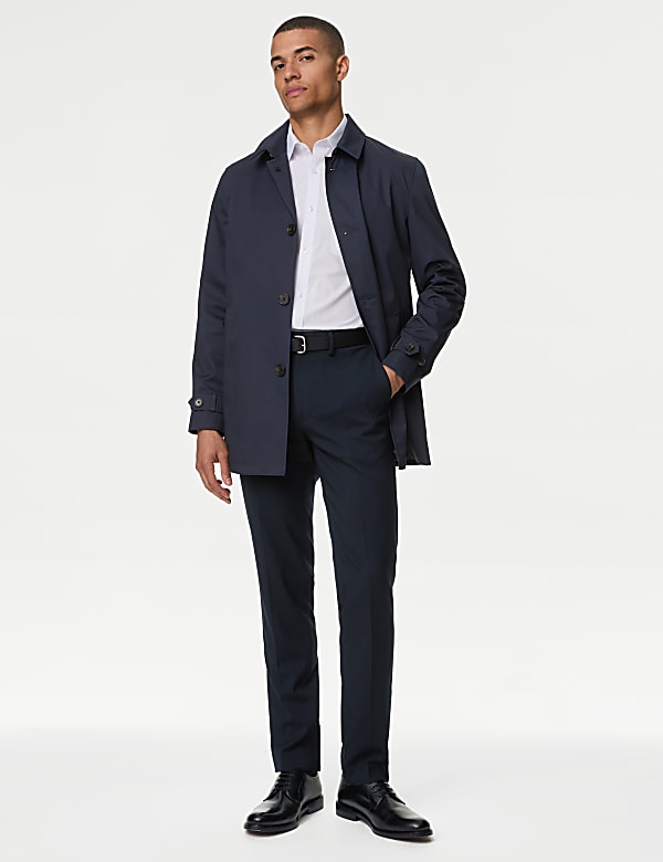 Slim Fit Flat Front Stretch Trousers