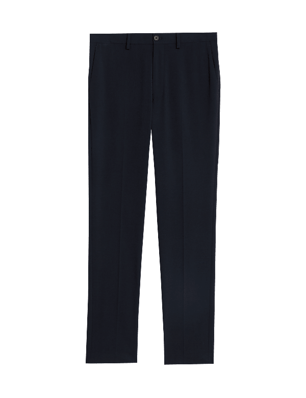 Slim Fit Flat Front Stretch Trousers