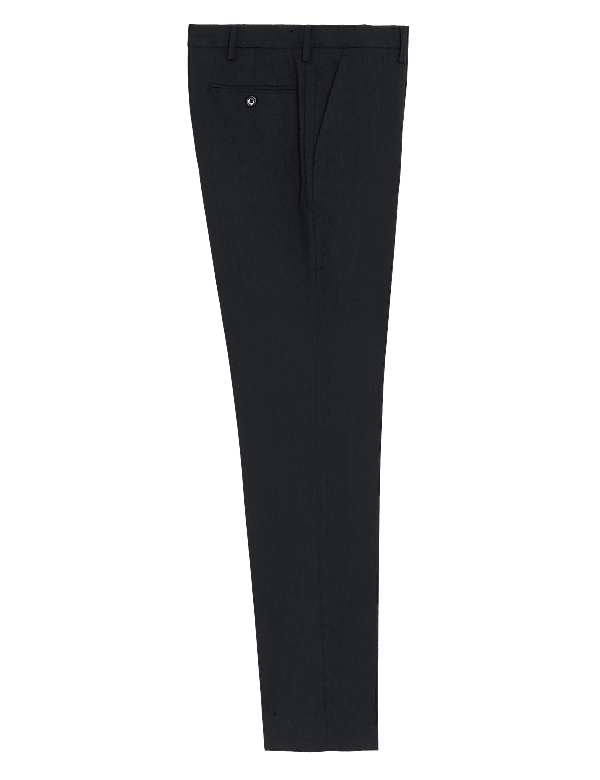 Slim Fit Flat Front Stretch Trousers