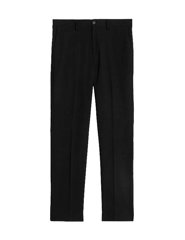 Slim Fit Flat Front Stretch Trousers