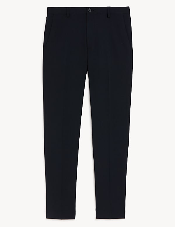 Tailored Fit Flat Front Stretch Trousers