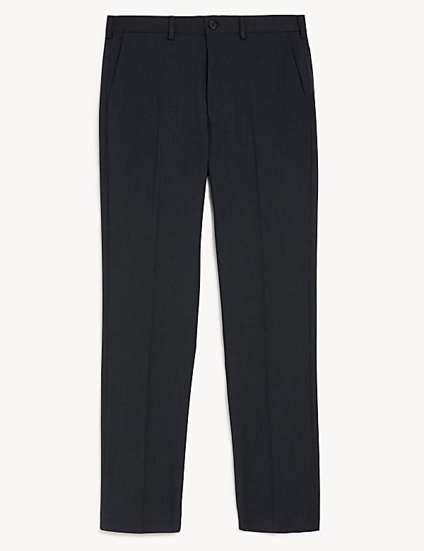Tailored Fit Flat Front Stretch Trousers