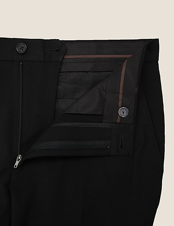 Tailored Fit Flat Front Stretch Trousers