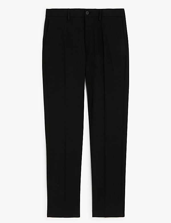 Tailored Fit Flat Front Stretch Trousers
