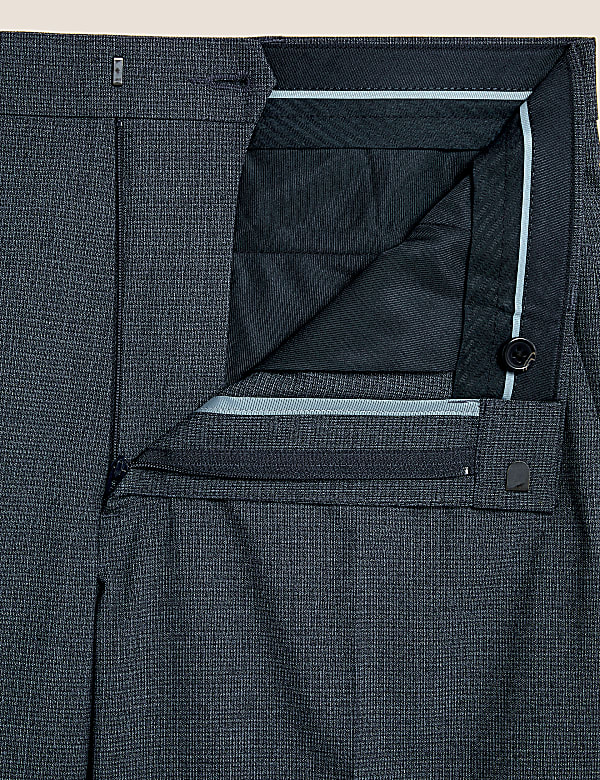 Regular Fit Texture Stretch Trousers