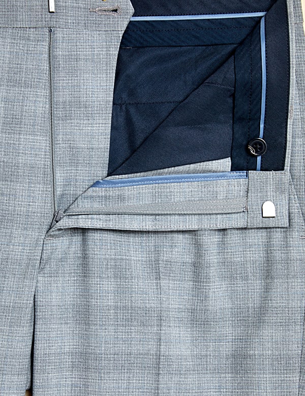 Regular Fit Check Stretch Trousers