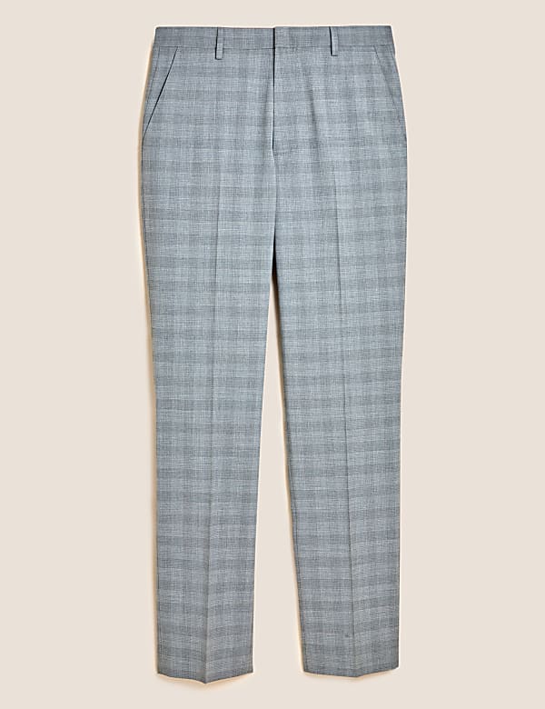 Regular Fit Check Stretch Trousers