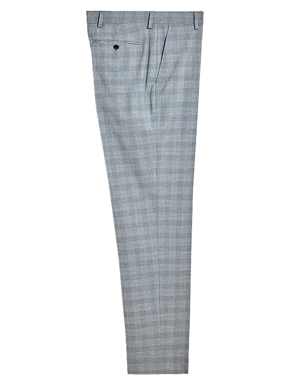 Regular Fit Check Stretch Trousers