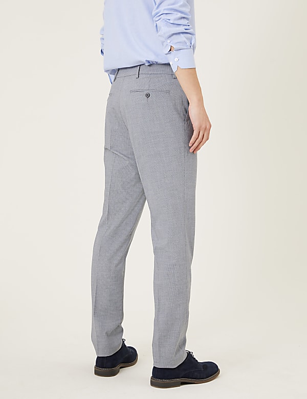 Slim Fit Flat Front Stretch Trousers