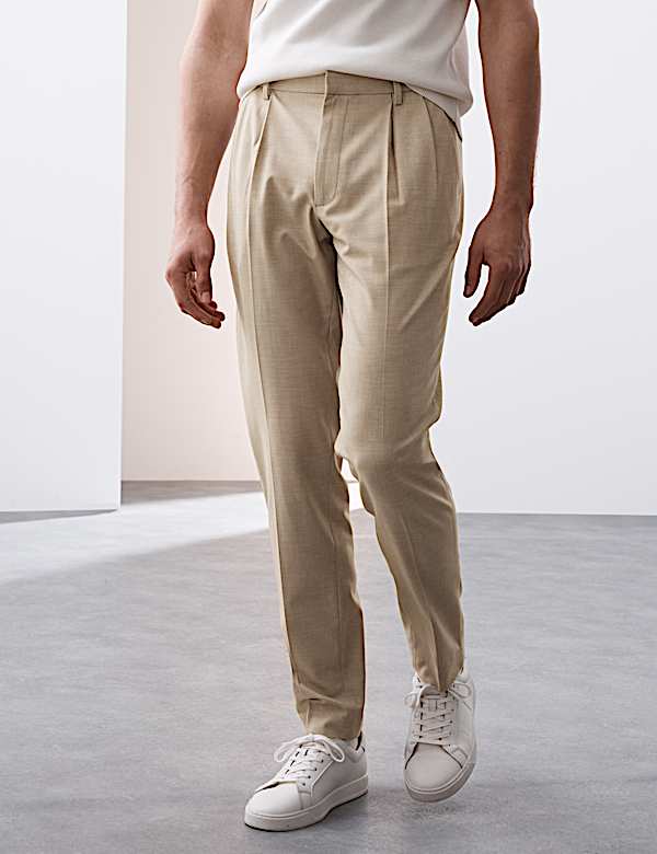 Tailored Fit 360 Flex Pleated Trousers - FI